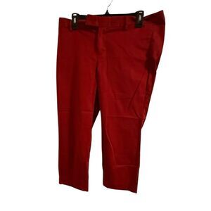Banana Republic Cropped Red Stretch Pants Size 10